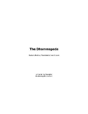 Buddhism Gautama Buddha - The Dhammapada